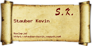 Stauber Kevin névjegykártya